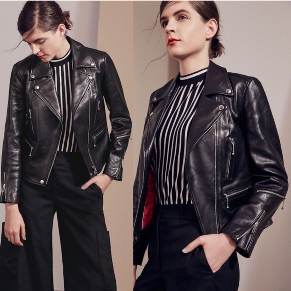 rag & bone Jackets & Blazers - Rag & Bone Black Arrow Leather Jacket 1298.00 Retail Size 6 BRAND NEW WITH TAGS